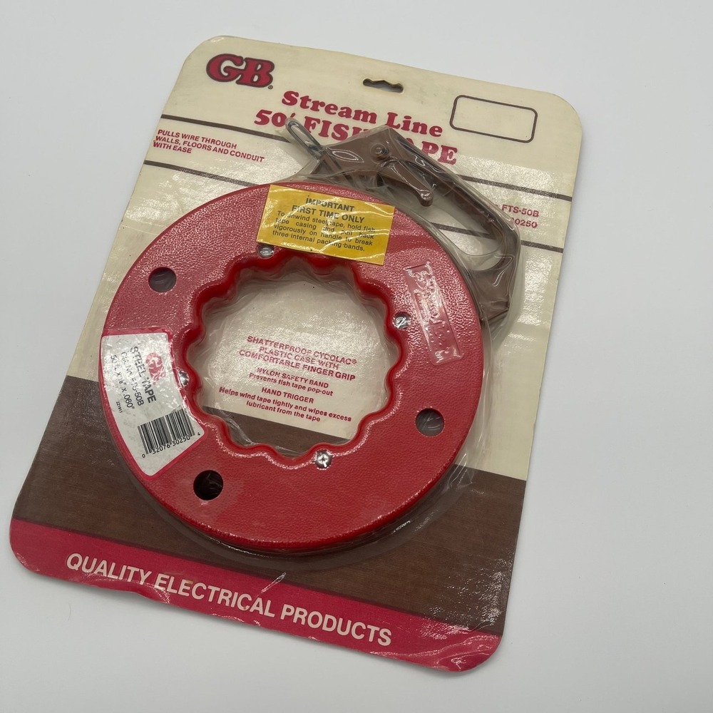 GB Stream Line 50' Steel Fish Tape FTS-50B Wire Puller New in‎ Package